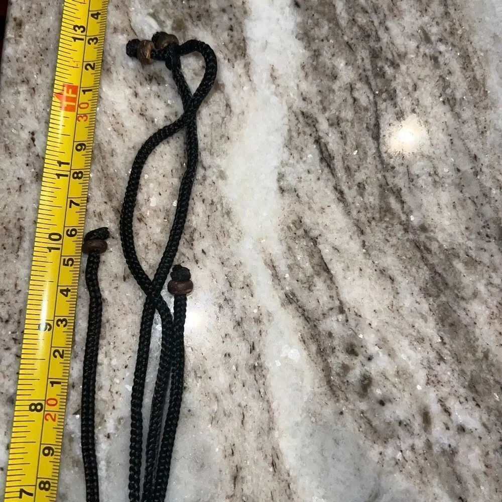 Vintage, Brown Beaded Belt, Black Cord, Cosplay Costume Accessory, Women’s OS